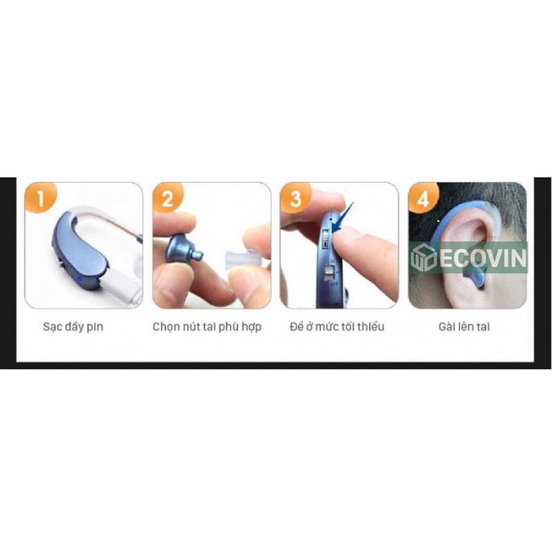 Máy Trợ Thính,Tai Nghe Trợ Thính Không Dây VHP 1204,trợ thính cho người già Chế độ lọc tiếng ồn, chống sôi hú