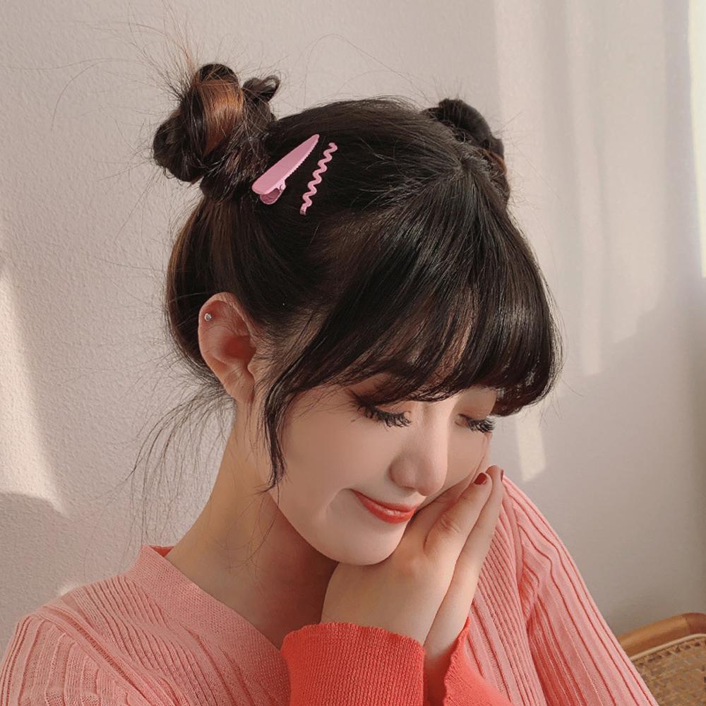 Set Kẹp Tóc Đính Đá Hình Giọt Nước Nhiều Màu Sắc Phong Cách Hàn Quốc