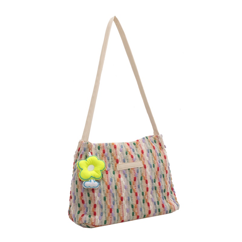 Túi Xách Đeo Vai Vải Dệt Thời Trang Mùa Hè Dành Cho Nữ