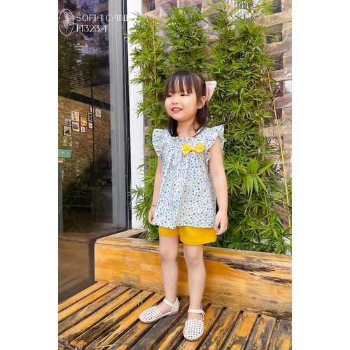 Set Bộ Áo Smock Đính Nơ Quần Linen Túi Mềm Sofiacandy Xinh Đẹp [Có sẵn]