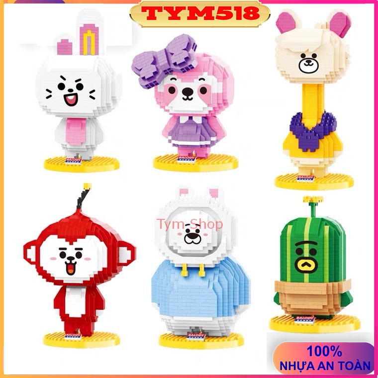 Xếp hình Le go hogi nhân vật hoạt hình 3D đồ chơi xếp hình hình động vật dễ thương BALODY (CÓ SẴN)