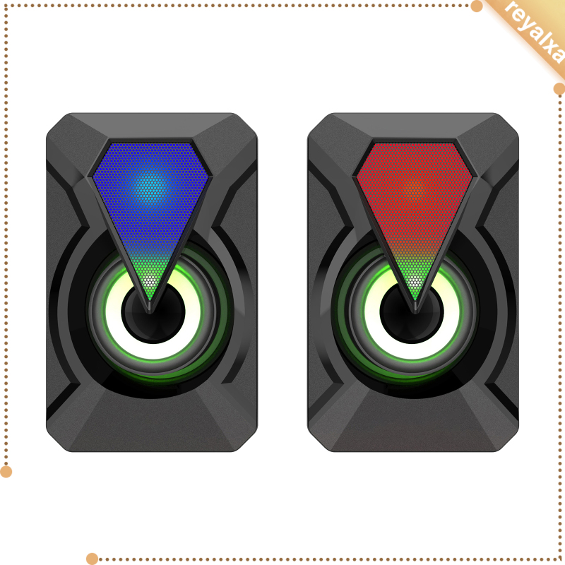 Loa Máy Tính Đa Phương Tiện 3w X 2 Stereo 2.0 Với Đèn Led Rgb 3.5mm