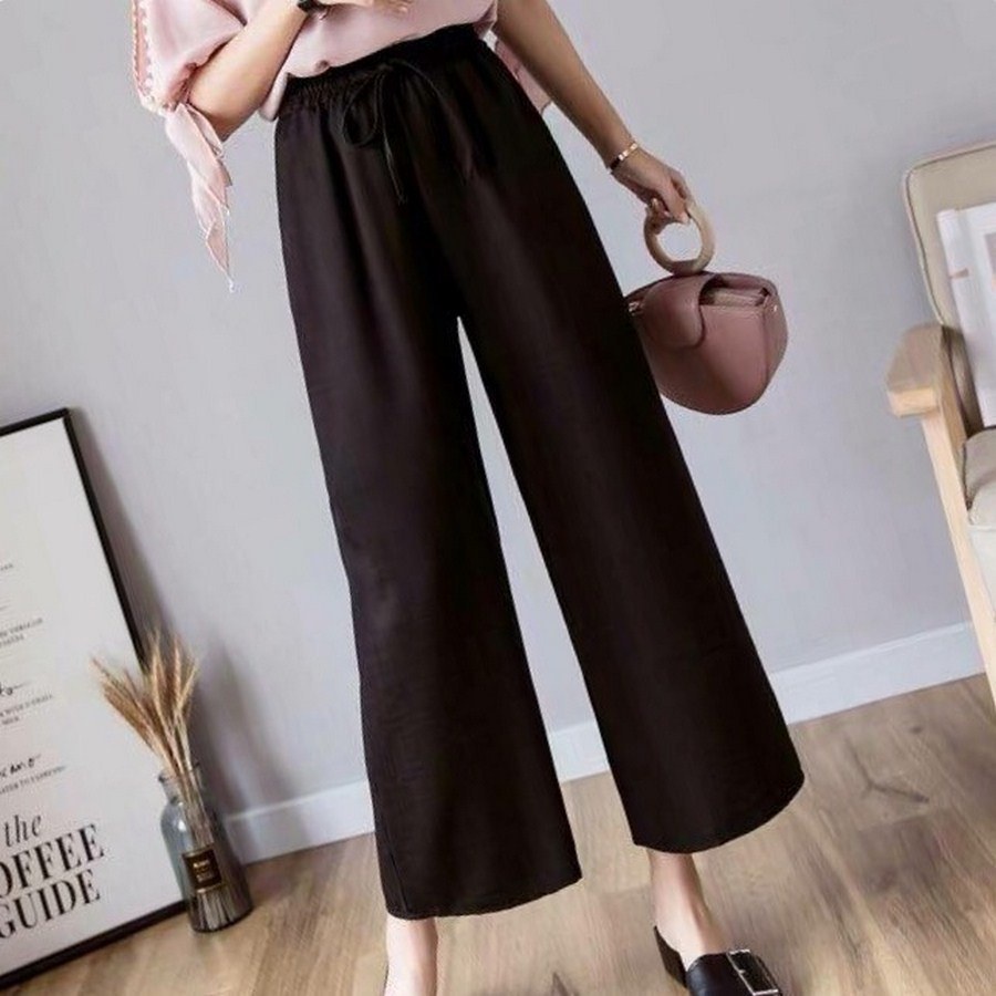 Quần Đũi Ống Rộng Nữ MADELA Cao Cấp, Quần Dài Nữ Cạp Chun Ống Suông Thoáng Mát