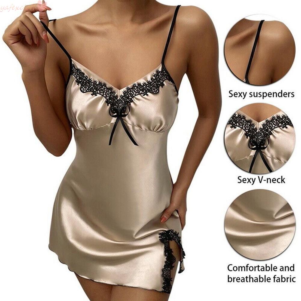 Đầm ngủ mềm mại phối ren thời trang cho nữ
 | BigBuy360 - bigbuy360.vn