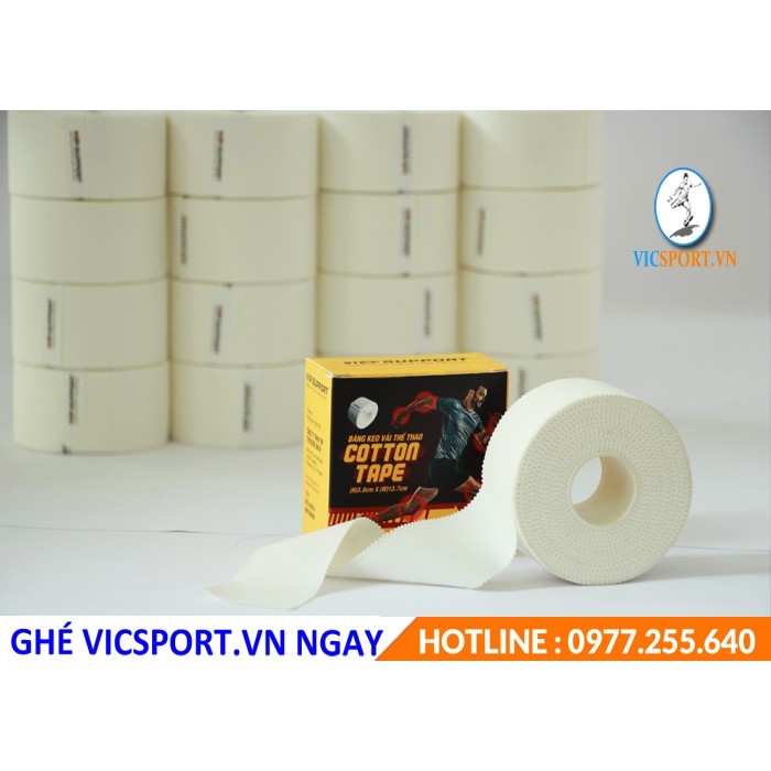 Băng keo vải thể thao Viet Support màu trắng, chất lượng