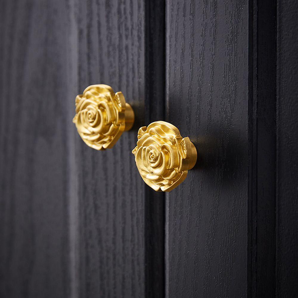 Tay Nắm Cửa Tủ Hình Hoa Hồng Xinh Xắn