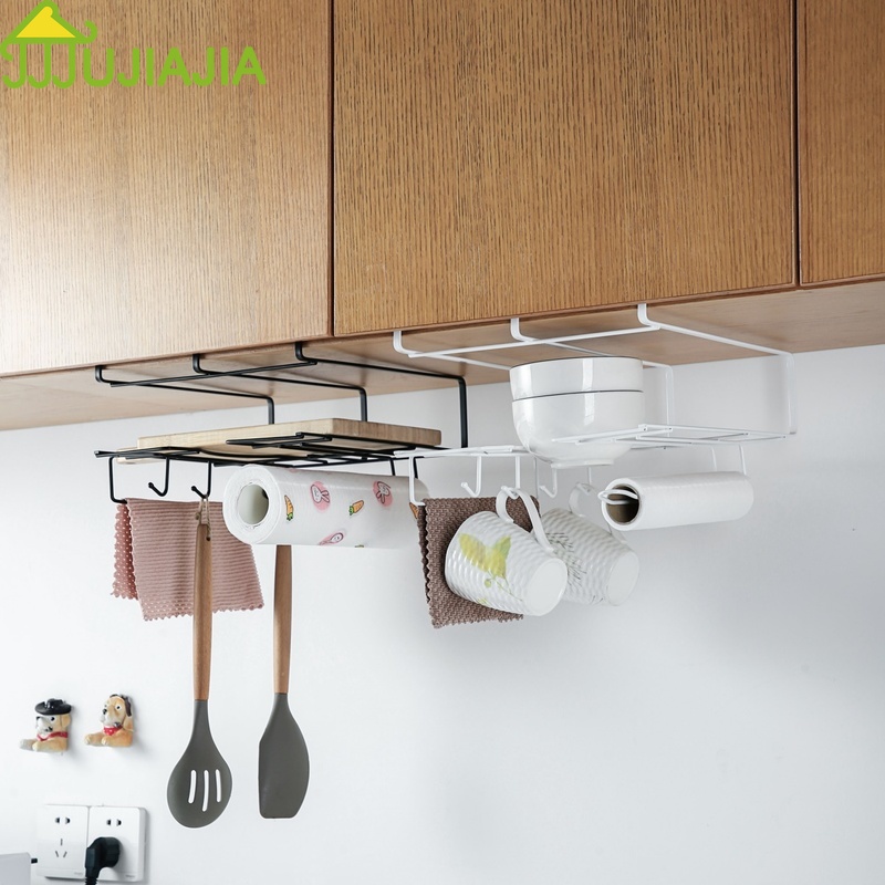Giá Treo Đồ Gắn Tủ JUJIAJIA Bằng Sắt Đa Năng Cho Nhà Bếp