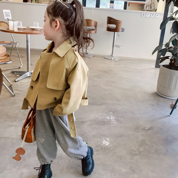 Áo khoác dáng rộng phong cách Hàn Quốc thời trang mùa thu cho bé gái