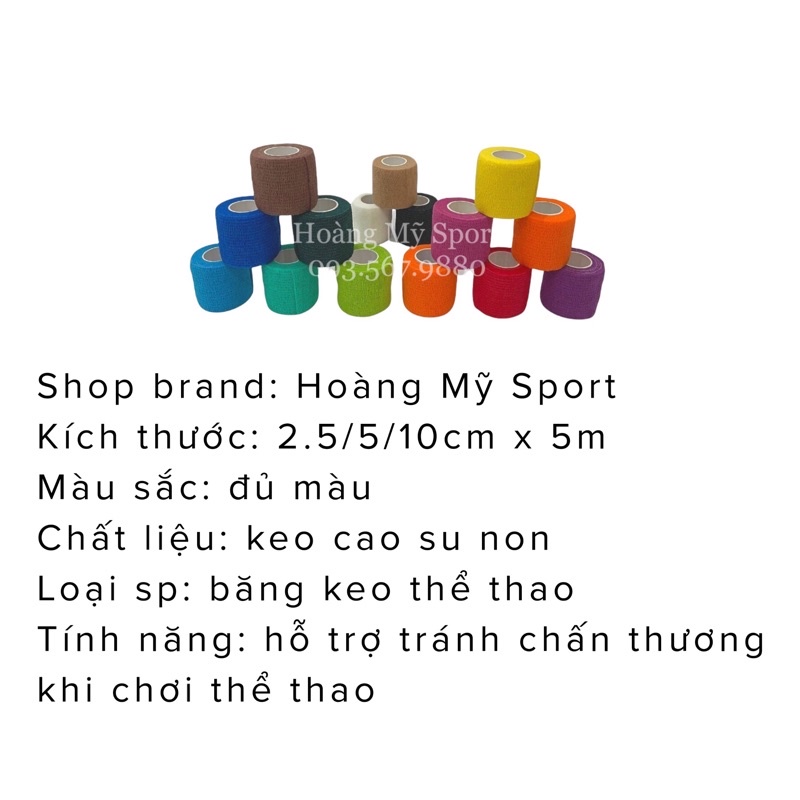 Băng keo thể thao cao su non chống chấn thương, hỗ trợ thi đấu và tập luyện. Phụ kiện thể thao GIÁ TỐT