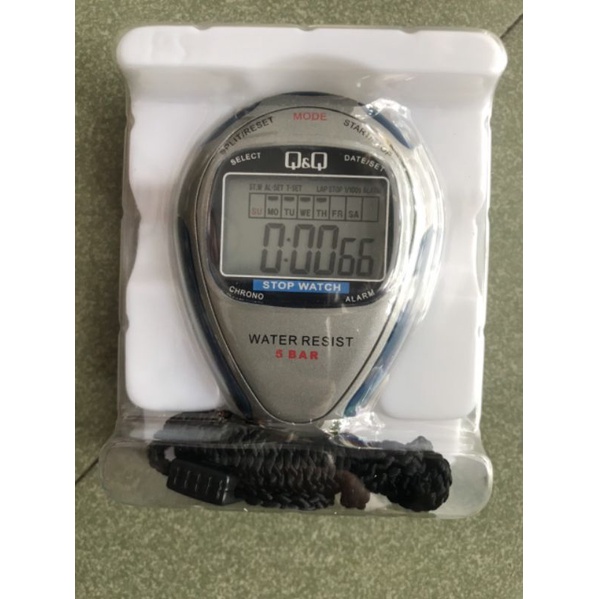 Đồng hồ bấm giờ Q&amp;Q HS46 chống thấm nước, thời gian làm việc lên tới 24 giờ loại tốt