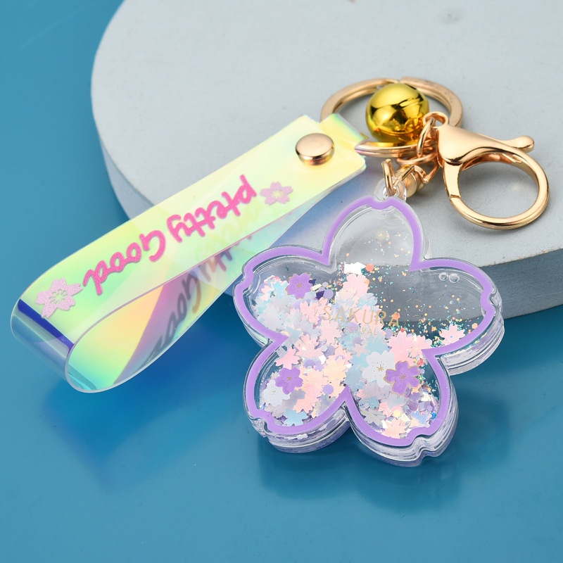 Móc khóa hình bông tuyết làm từ acrylic thời trang sáng tạo xinh xắn