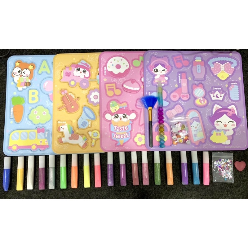 Sticker tranh cát tự làm thủ công dễ thương dành cho trẻ em