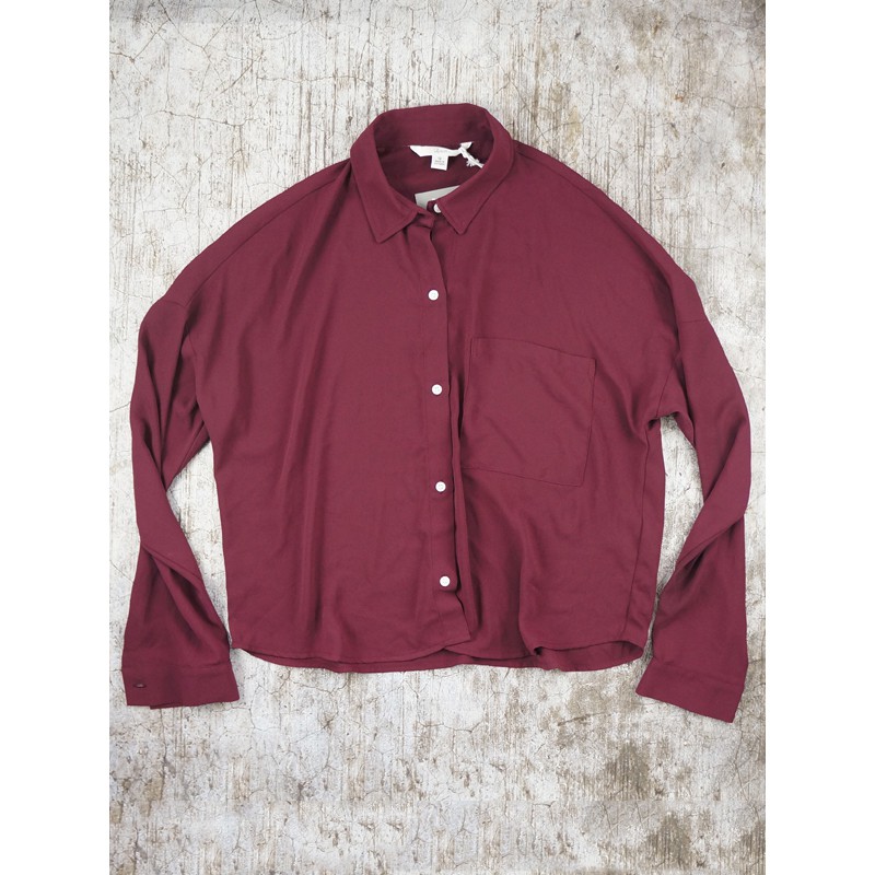 ÁO NỮ SƠ MI ROEM CHIFFON CROPPED SHOULDER SHIRT