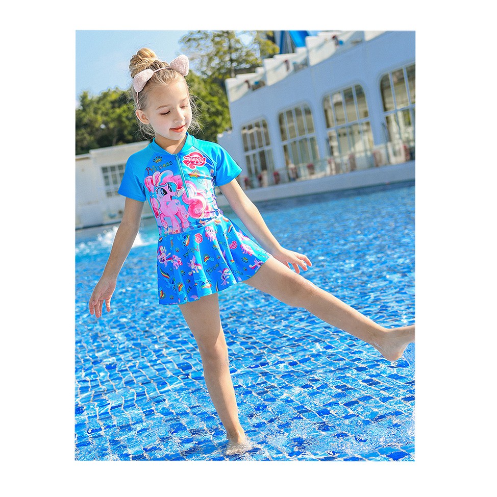 Đồ bơi bé gái họa tiết pony dễ thương