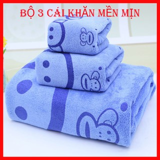 Combo 3 Khăn (Khăn Tắm - Khăn Mặt - Khăn Lau - nhiều màu) - T5368