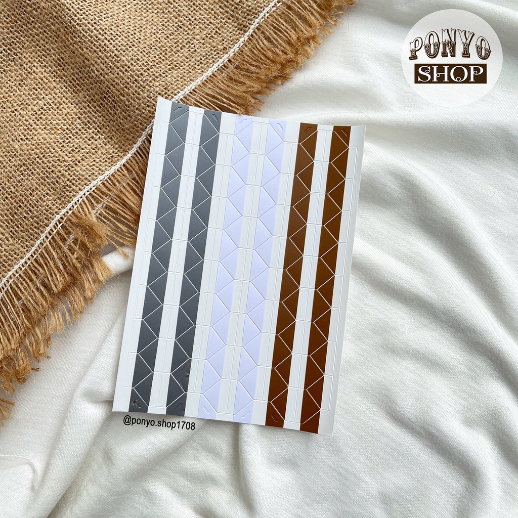 Sticker góc ảnh Gold, White, Silver trang trí Scrapbook/album ảnh