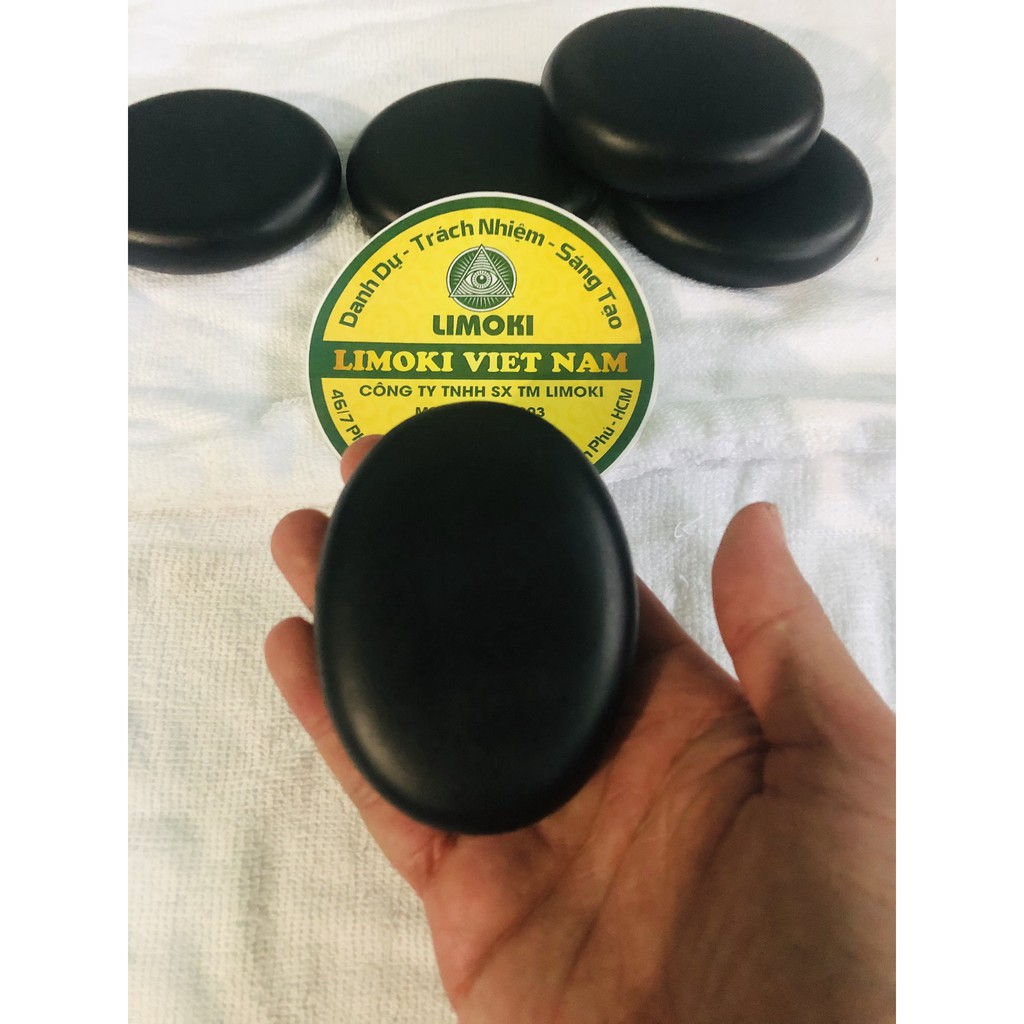 Bộ 6 Viên Đá Nóng Massage Ovan Trung 6x8x1.8cm