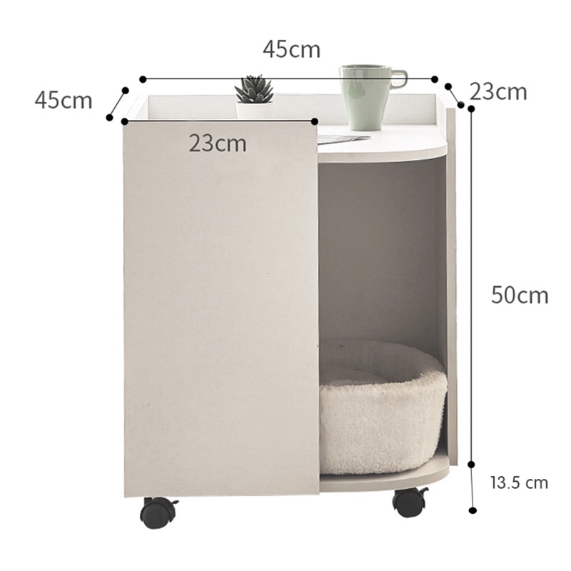 Nhà cho mèo ngủ kết hợp kệ để đồ có bánh xe 360 di động tiện dụng chính hãng IGA - GP194