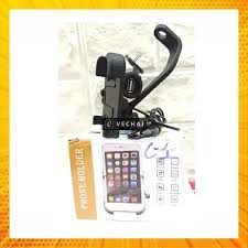 [ SIÊU RẺ ] KẸP ĐIỆN THOẠI GỌNG KIM LOẠI KẸP CHÂN GƯƠNG XE MÁY C2 C1 kèm cổng sạc USB , SIÊU BÊN , SIÊU CHẮC CHẮN kèm dù
