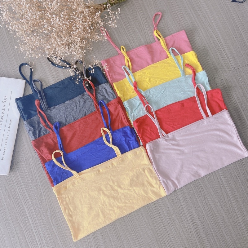 ÁO HAI DÂY TRƠN COTTON NHIỀU MÀU