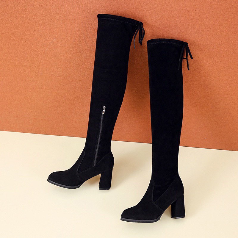 [SẴN -LOẠI 1] Bốt nữ LOUIS Boots đùi da lộn phong cách cá tính độc lạ | BigBuy360 - bigbuy360.vn