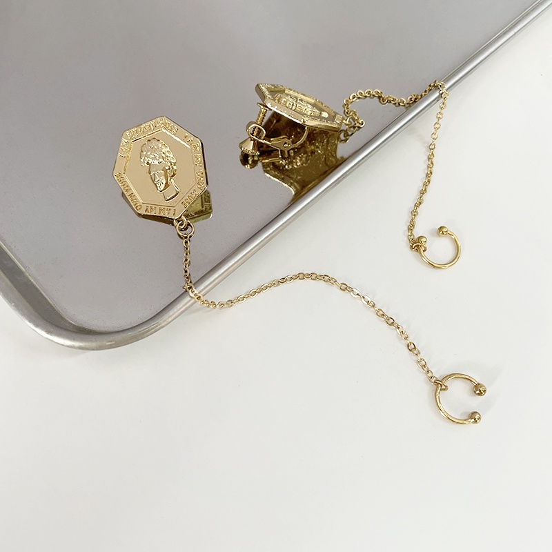 Khuyên tai kẹp vành một bên không bấm lỗ K191 dáng dài Leous Accessories