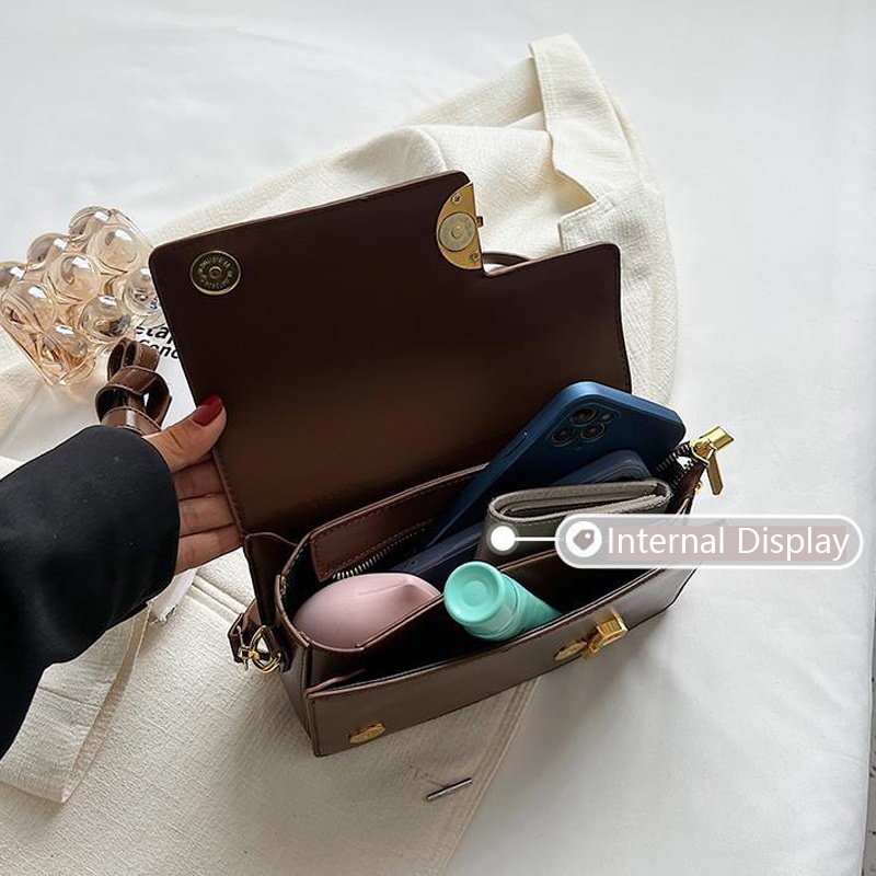 Ielgy Túi Đeo Chéo Nhỏ Hình Vuông Phong Cách Phương Tây Phổ Biến Và Nổi Tiếng Cho Nữ