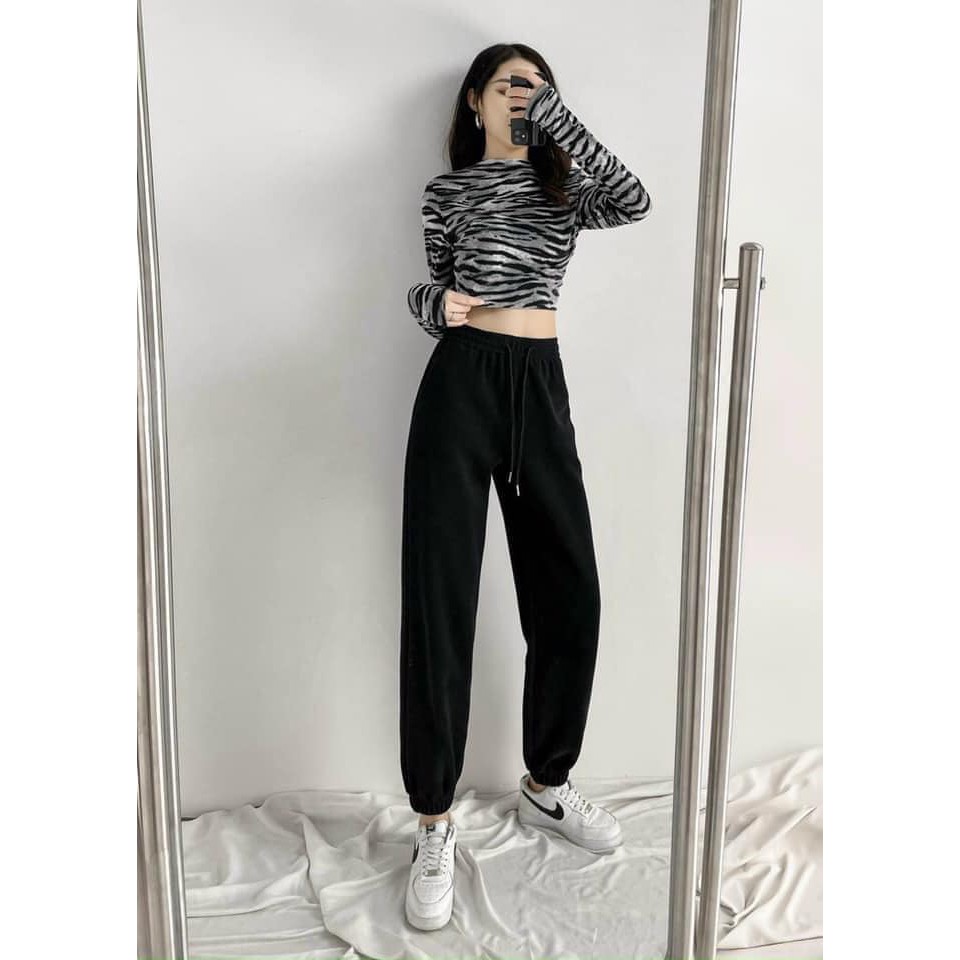 QUẦN JOGGER NỮ ỐNG BOOM KIỂU DÁNG THỂ THAO NĂNG ĐỘNG CÁ TÍNH