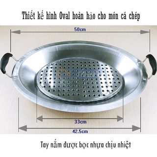 Khay om cá chép bằng inox