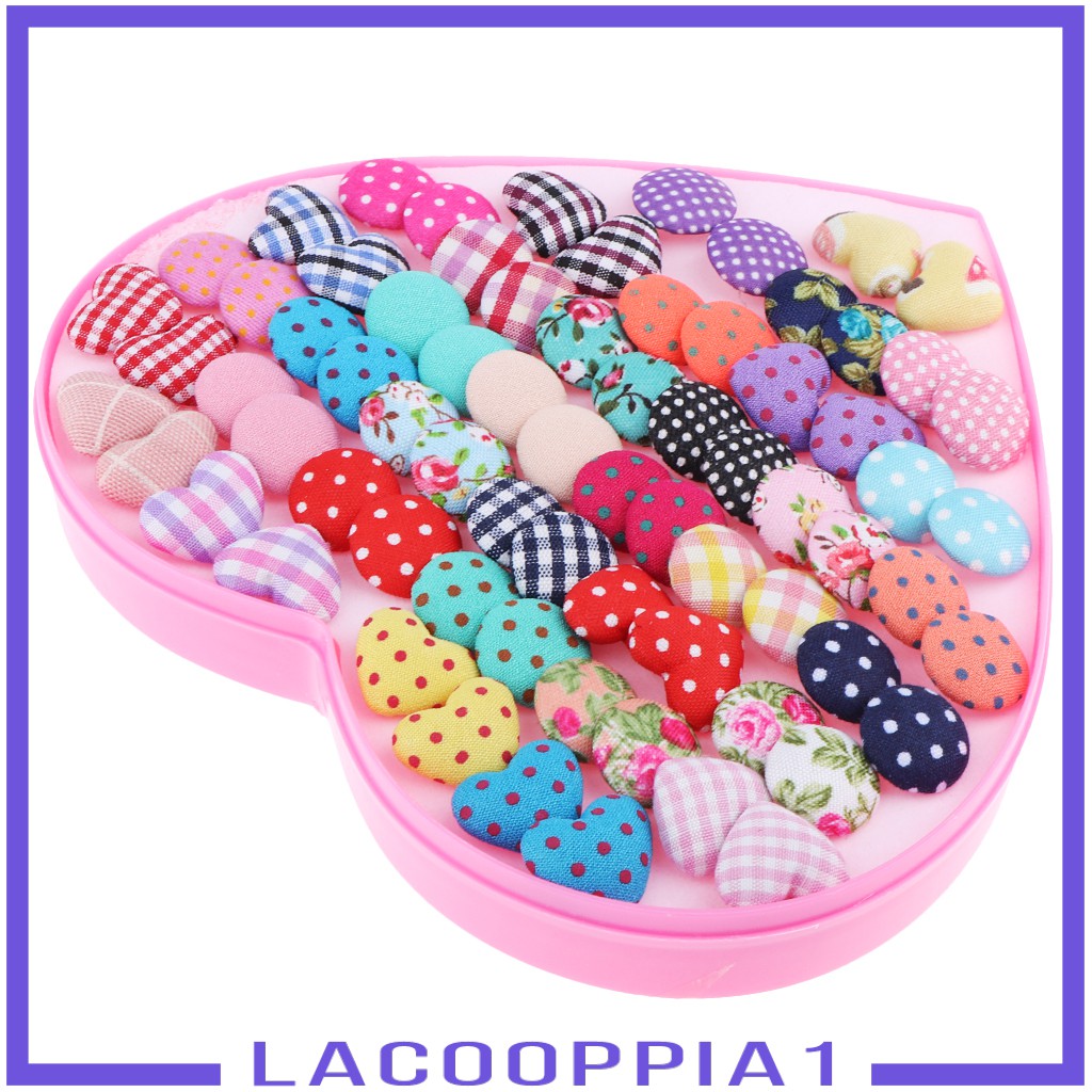 [Lacooppia1] Set 36 Đôi Bông Tai Hình Kim Băng Bằng Nhựa Phong Cách Vintage