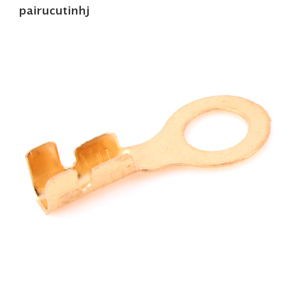 100Pcs 4.2mm Gold Brass Round Terminal Power Supply Wire Connector