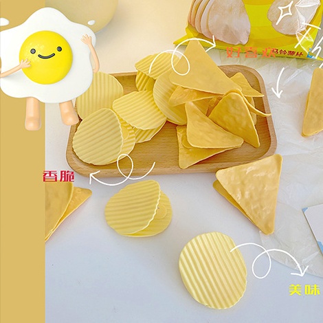 PK936 Kẹp tóc dạng clip mỏ vịt,  họa tiết minh họa BimBIm snack khoai tây LAYS, tinh nghịch hài hước hot tiktok