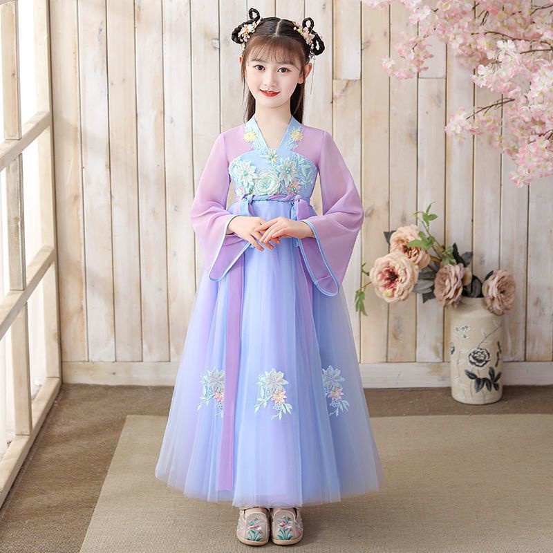 Bộ Hán Phục Phong Cách Cổ Điển Xinh Xắn Cho Bé Gái