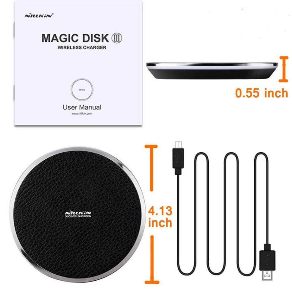 Đế sạc không dây sạc nhanh Nillkin Magic Disk III chuẩn không dây Qi quốc tế - Hàng chính hãng