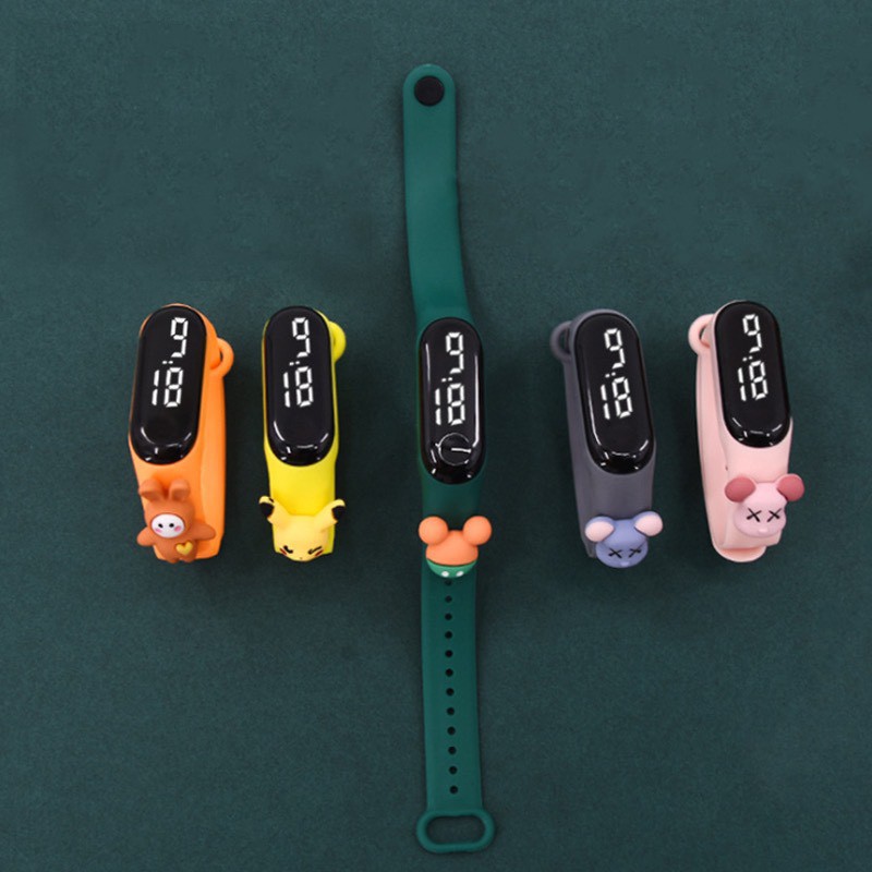 Đồng Hồ Led Thông Minh Nam Nữ Sport Ulzzang Hình Thú Nhiều Màu Chống Nước Tốt, Siêu Dễ Thương