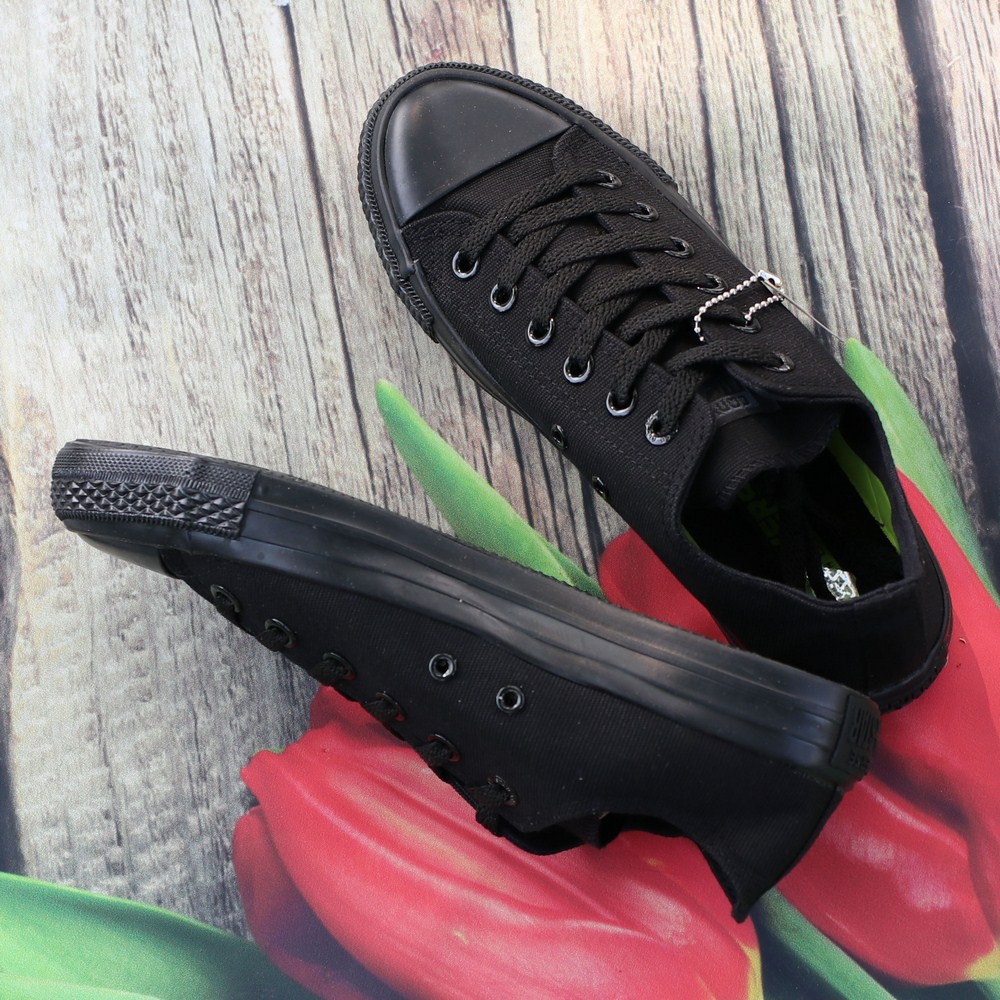 Giày Sneaker Chuck 2 Full Đen Nam Cổ Thấp ZRS ZRS + Tất