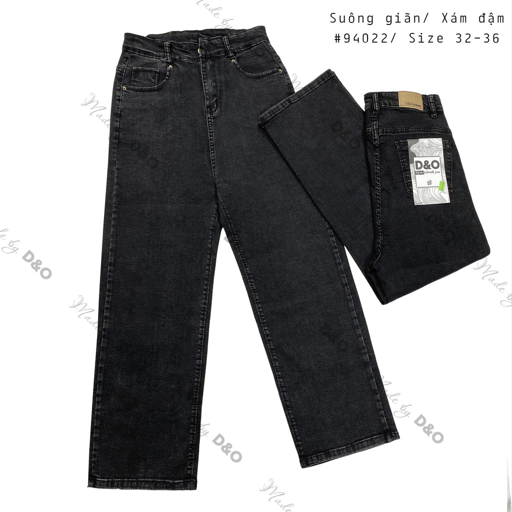 [Size 55-93kg] Quần Ống Rộng Bigsize Co Giãn Mạnh - Lưng Cao Siêu Tôn Dáng - Quần Jeans Suông Rộng Dài