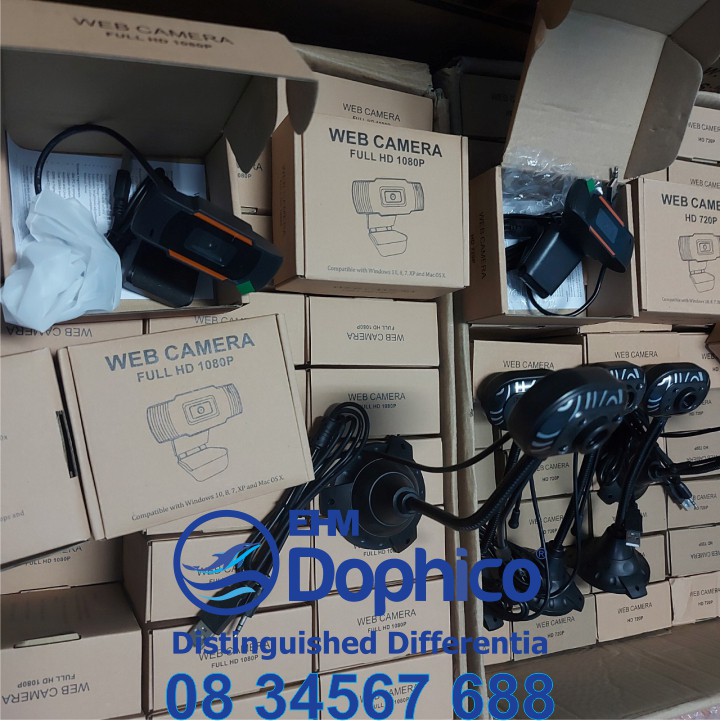 Webcam HD 1080P và 720P – Tích hợp Mic và đèn Led hỗ trợ học trực tuyến – Hình siêu nét – Âm thanh chuẩn thực – BH 1 năm