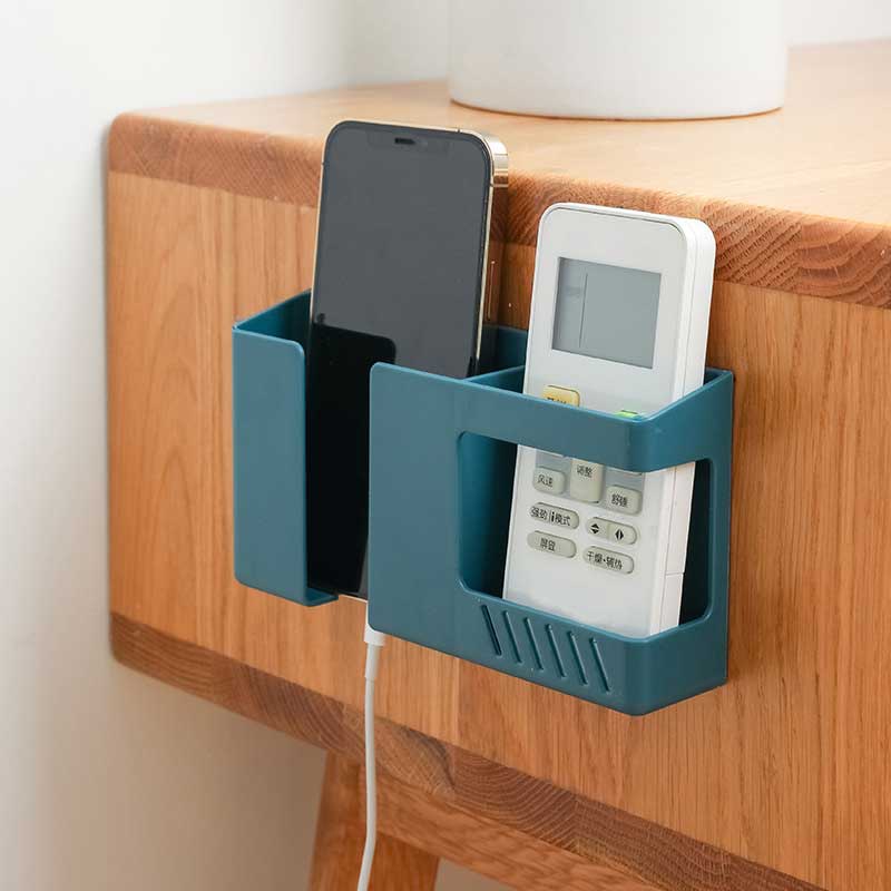 1 hộp đựng điều khiển từ xa hai ngăn gắn tường đa năng tiết kiệm không gian cho nhà ở