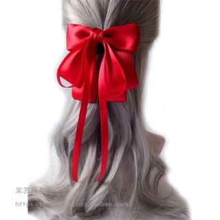 Kẹp tóc nơ tiểu thư đuôi đôi tua dài