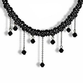 Vòng Choker ren đính đá