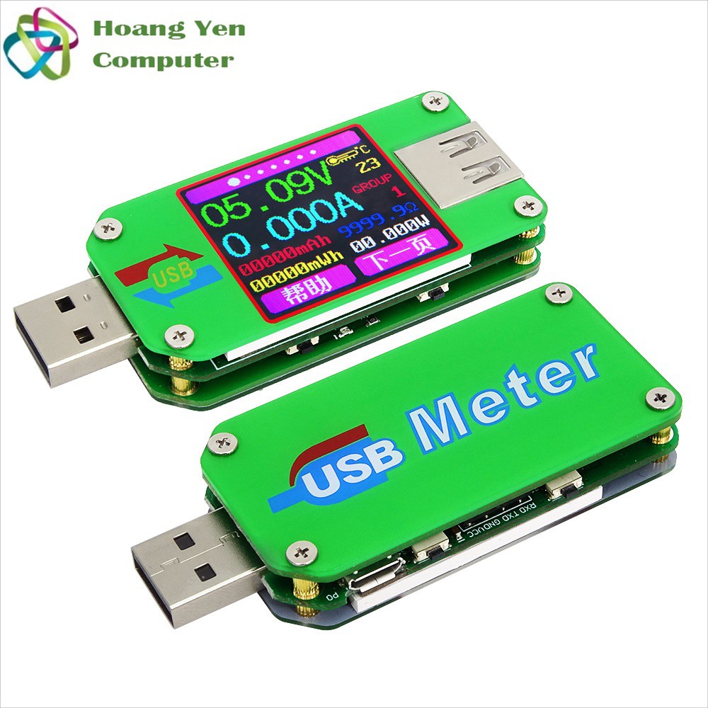 Usb Tester - Thiết Bị Đo Dòng Điện RuiDeng UM24/UM24C USB 2.0 Màn Hình Led Màu Hiển Thị - BH 3 Tháng 1 Đổi 1