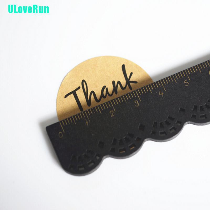 Bộ 60 Sticker Giấy Kraft Hình Trái Tim In Chữ Thank You Dùng Để Trang Trí Gói Bánh