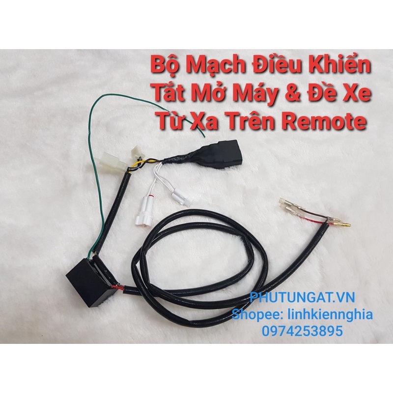 Bộ Điều Khiển Tắt Mở Máy và Đề Máy Từ Xa cho Các dòng xe WAVE SIRIUS EXCITER NOUVO Dùng Trên Remote không cần chìa khoá