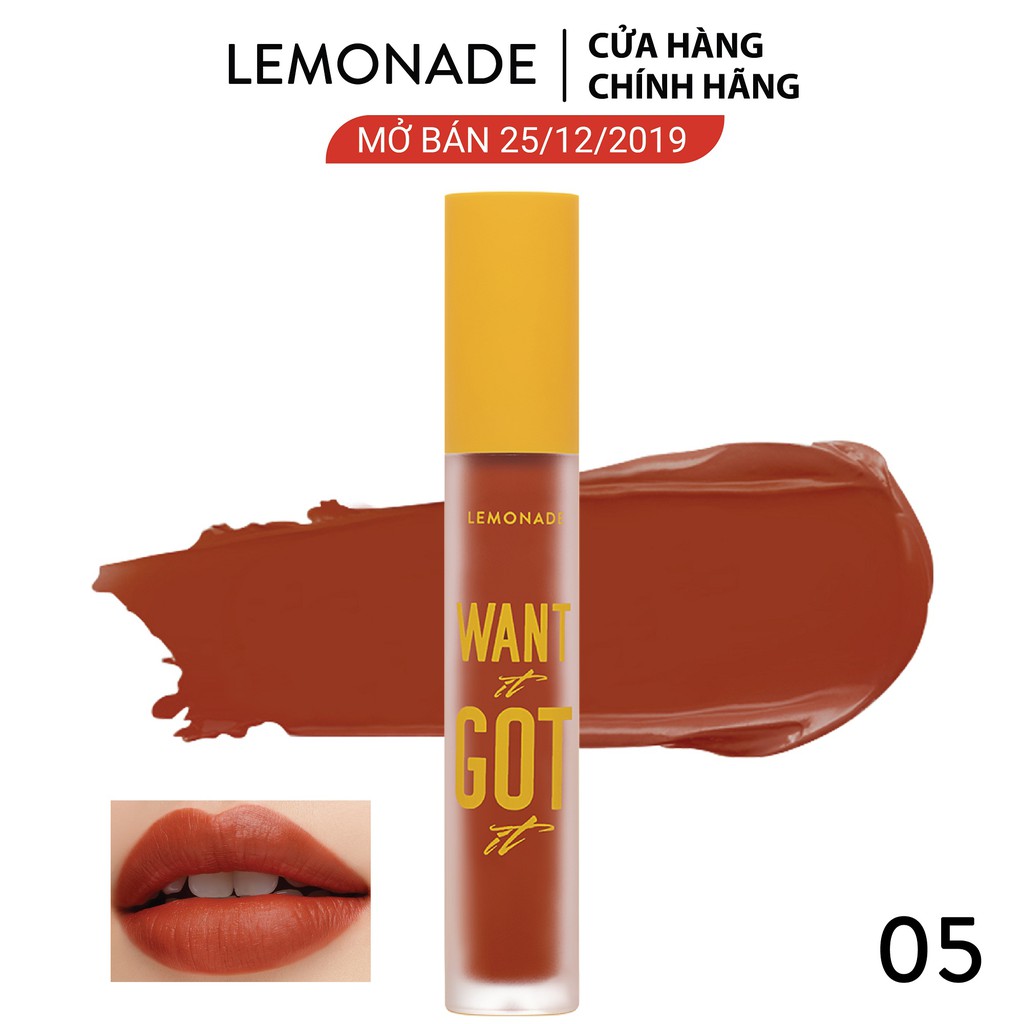 Son Kem Lì Nhẹ Môi Lemonade Want It Got It Lipcream 5g | Thế Giới Skin Care