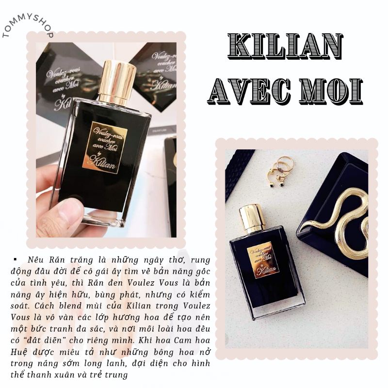 5ᵐˡ-10ᵐˡ | Nước hoa nữ Kilian A V E C  M O I - RẮN ĐEN ĐẲNG CẤP