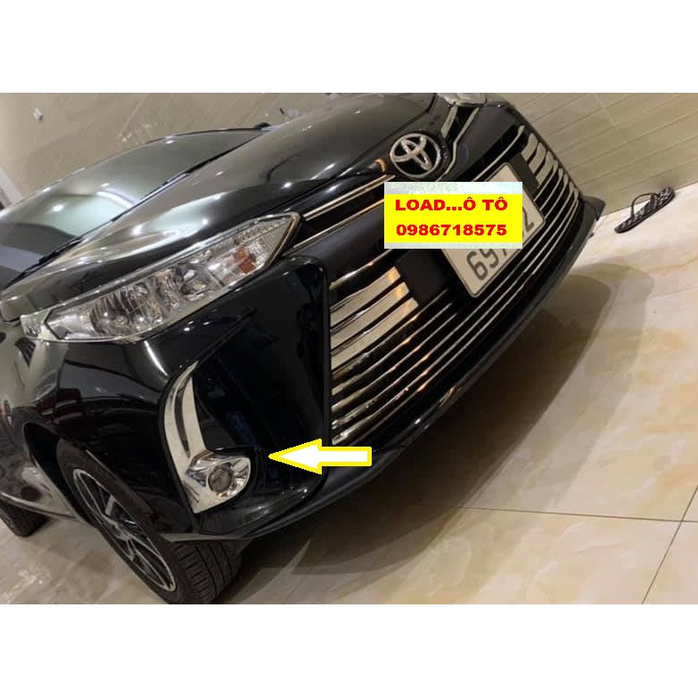 Bộ Ốp Viền Đèn Gầm Trước Toyota Vios 2023-2021 Mạ Crom Cao Cấp
