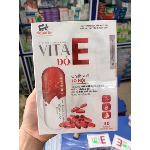 ✅ Viên uống Vitamin E đỏ giúp đẹp da và cân bằng nội tiết