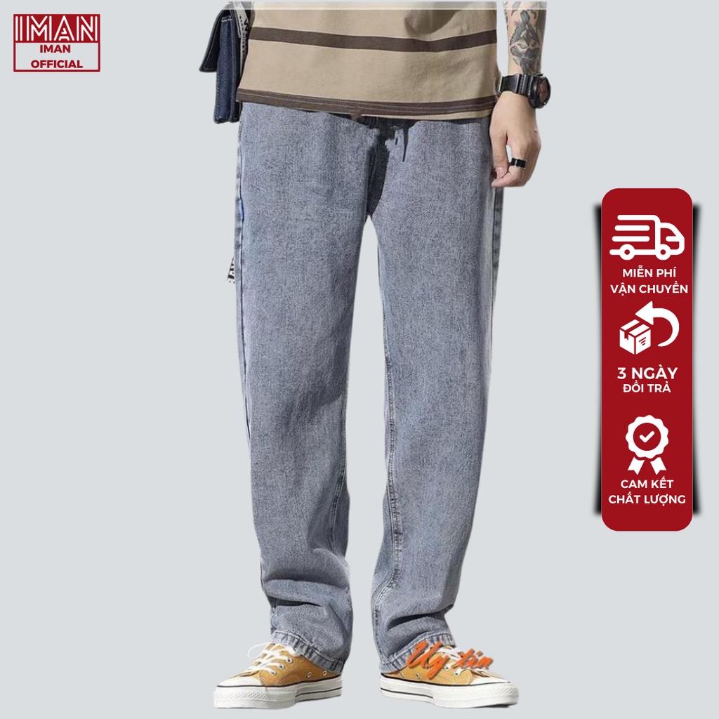Quần jean, jeans Baggy, quần bò nam, dáng ống suông, rộng nam, TR01 phong cách hàn quốc