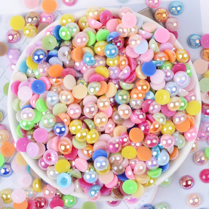 Set 3-14mm 30-1000 Hạt Ngọc Trai Nhựa ABS Dùng Làm Trang Sức DIY